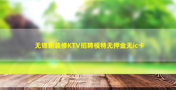 无锡新装修KTV招聘模特无押金无ic卡